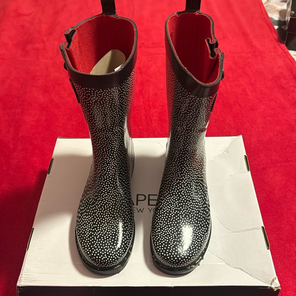 Black and White Rain Boots